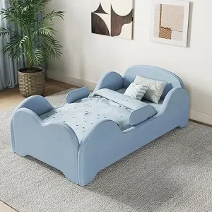 Child-Safe Toddler Bed with Wide Safety Rails