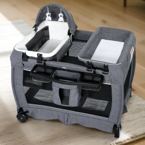 4-in-1 Foldable Play-yard with Bassinet